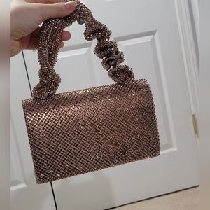 Elegant Bronze Beaded Women's Bag